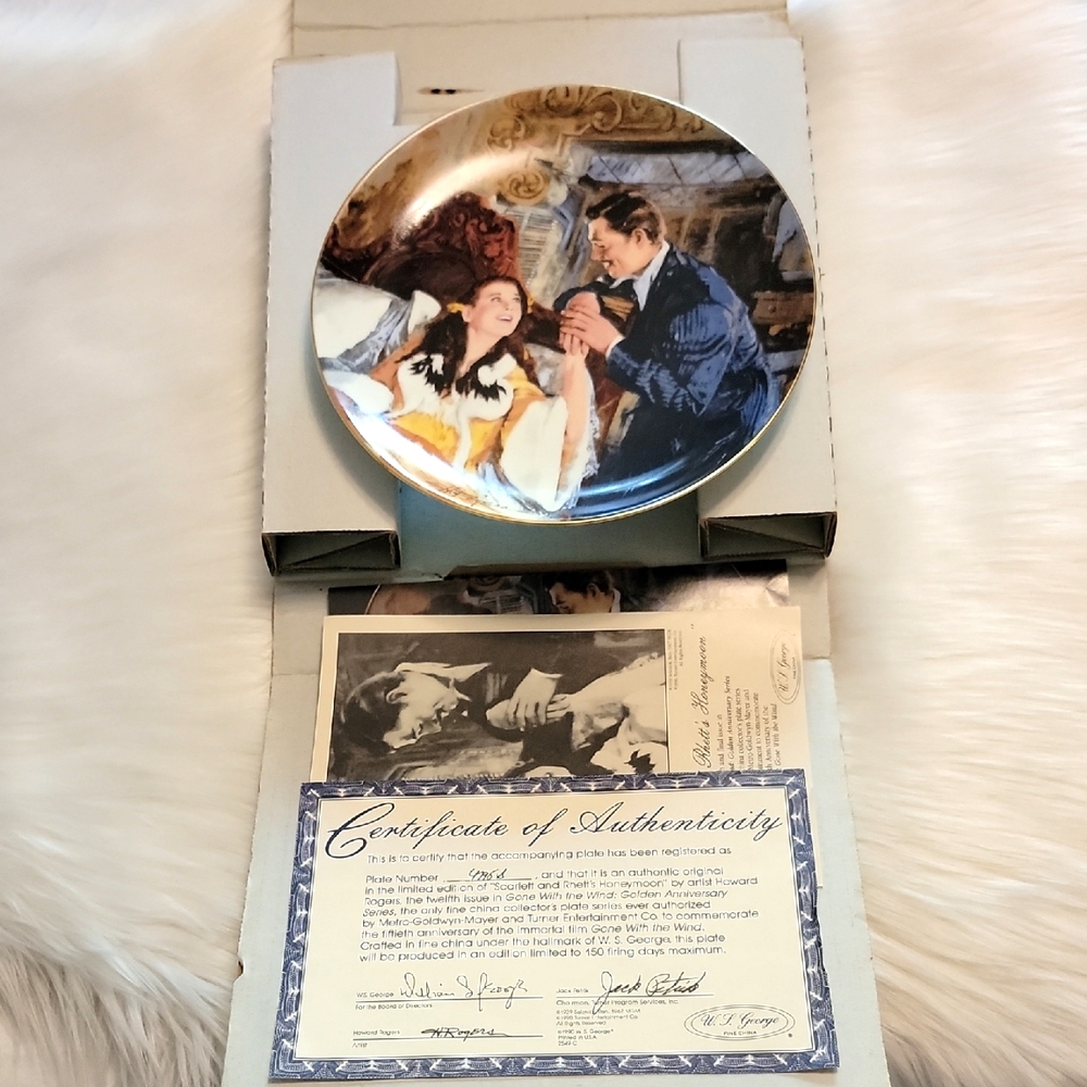Gone With The Wind "Scarlett And Rhett’s Honeymoon" 1990 WL George Plate